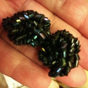 Vintage 80's Beaded Earrings